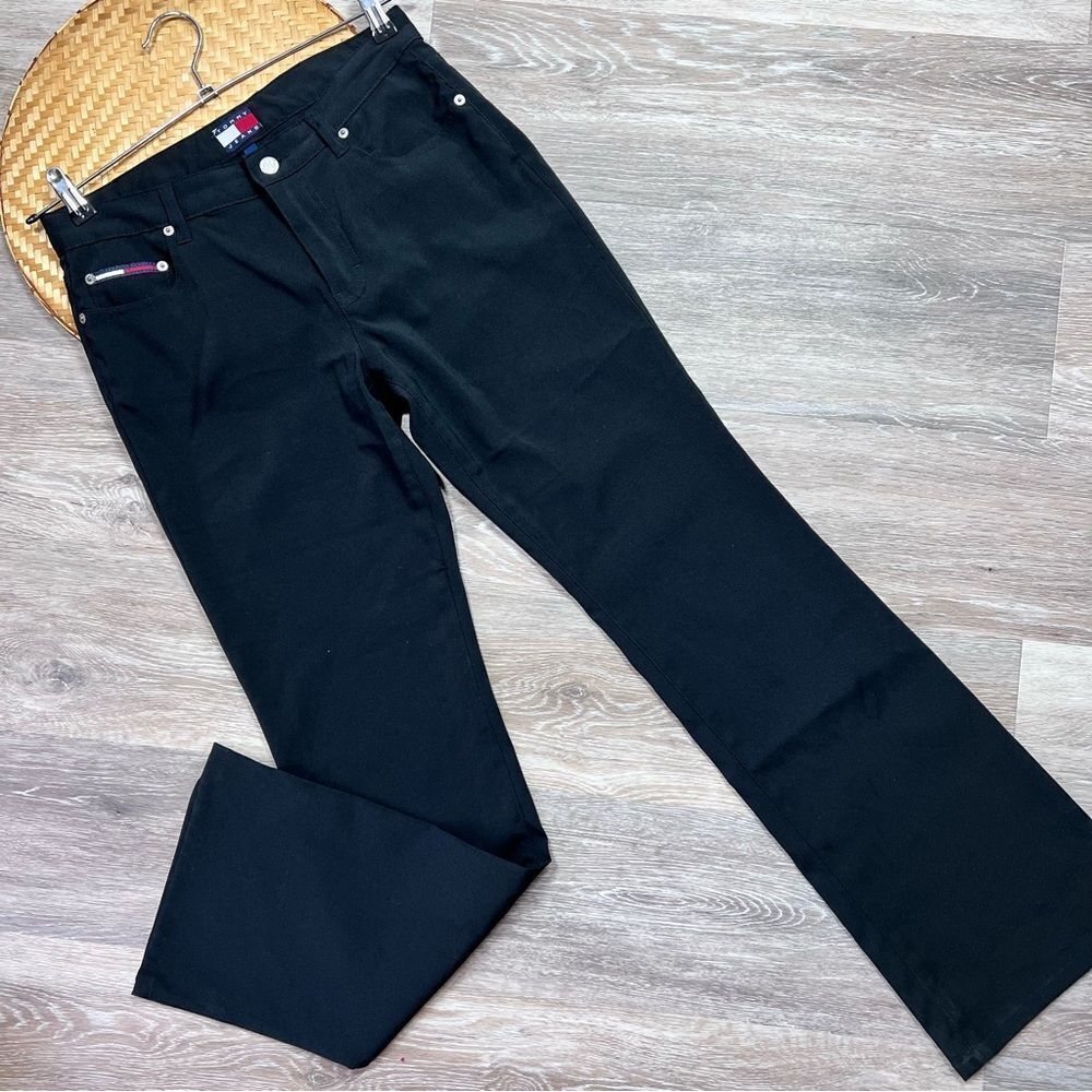 Vintage Y2K Tommy Hilfiger black pants lowrise women’s size 7‎